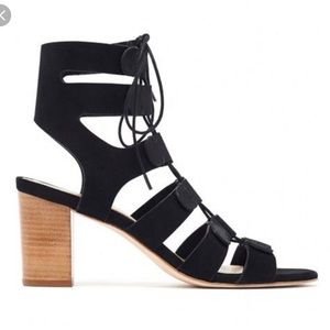 Loeffler Randall Black Lace-up Sandals (Size 8)